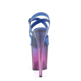 Pleaser FLAMINGO-822T Blue Faux Leather/Blue-Purple Ombre EU-35 / US-5