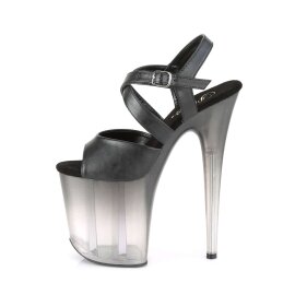 Pleaser FLAMINGO-822T Black Faux Leather/Faded Black EU-35 / US-5