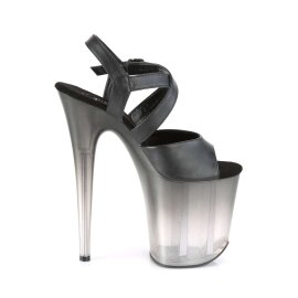 Pleaser FLAMINGO-822T Black Faux Leather/Faded Black EU-35 / US-5