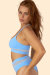Lunalae Shorts High Waist Maeve Mesh Cut Out Sky Blue L