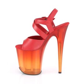 Pleaser FLAMINGO-822T Red Faux Leather/Faded Red EU-35 / US-5