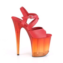 Pleaser FLAMINGO-822T Red Faux Leather/Faded Red EU-35 / US-5
