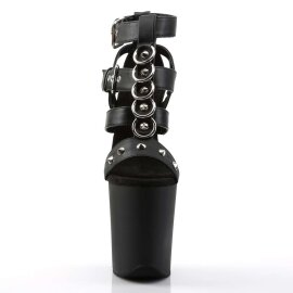 Pleaser FLAMINGO-858 Black Faux Leather/Black Matte EU-38...
