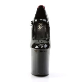 Pleaser FLAMINGO-887FH Black-Red Patent/Black EU-35 / US-5