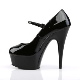 Pleaser DELIGHT-687 Black Patent/Black EU-37 / US-7