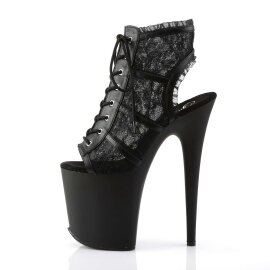Pleaser FLAMINGO-896LC Black Mesh-Lace/Black Matte EU-37 / US-7