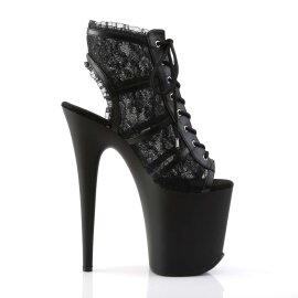 Pleaser FLAMINGO-896LC Black Mesh-Lace/Black Matte EU-37 / US-7
