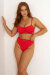 Lunalae High Waist Shorts Pipa Red