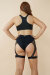 Lunalae Shorts Bex High Cut Garter Black L