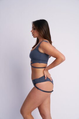 Lunalae Shorts Low Waist Kehlani Steel Blue