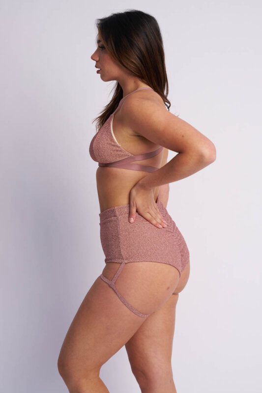 Lunalae Top Follow Me Rose Gold Lurex S