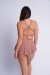 Lunalae Shorts Free Flow High Waist Rose Gold Lurex XS