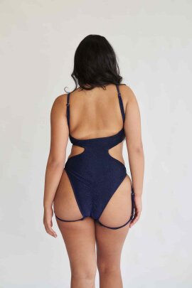 Lunalae Bodysuit Pixie Blue Black Lurex