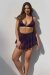 Lunalae Top Follow Me Pink–Blue Pleat Mesh L