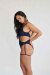 Lunalae Bodysuit Pixie Blue Black Lurex L