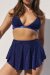 Lunalae Shorts Free Flow Blue Black Lurex L