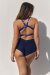 Lunalae Top Follow Me Blue Black Lurex S