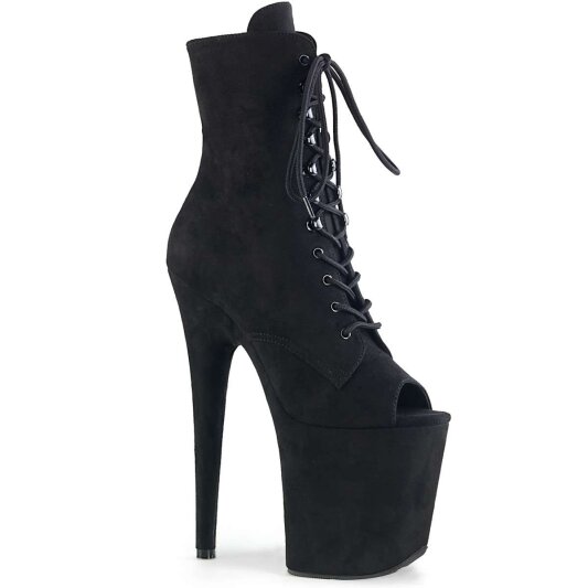 Pleaser FLAMINGO-1021FS Black Faux Suede/Black Faux Suede EU-36 / US-6