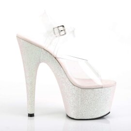 Pleaser ADORE-708HMG Clear/Opal Multi Glitter B-Stock