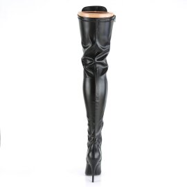 Pleaser SEDUCE-3024 Overknee Boots Faux Leather Black EU-37 / US-7