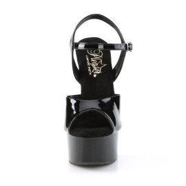 Pleaser GLEAM-609 Plateau Sandalettes Patent Black EU-38 / US-8