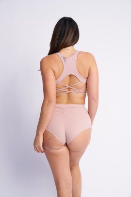Lunalae Shorts Lure You High Waist Garter Taupe L