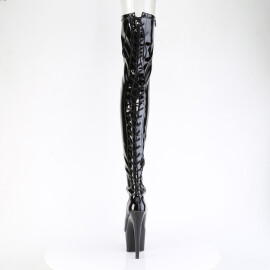 Pleaser ADORE-3850 Platform Overknee Boots Patent Black EU-38 / US-8