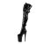 Pleaser INFINITY-3028 Black Stretch Patent/Black EU-37 / US-7
