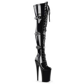 Pleaser INFINITY-3028 Black Stretch Patent/Black EU-38 /...