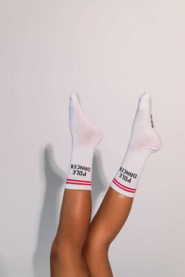 REV ACTIV Socks Pole Dancer White Pink