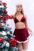 Lunalae Top Follow Me Christmas Burgundy XS