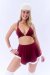 Lunalae Top Follow Me Christmas Burgundy M