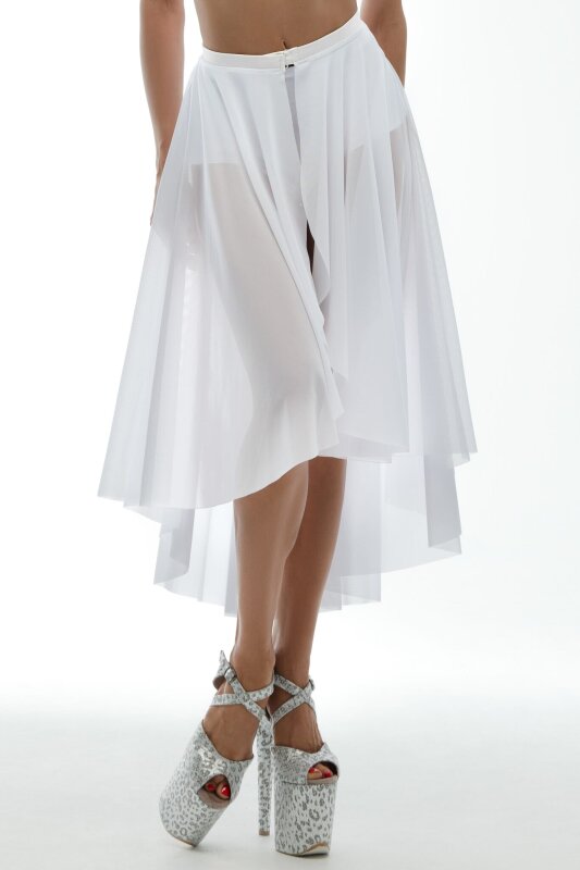 i-Style Skirt Pareo Crystal Mesh White XS-S