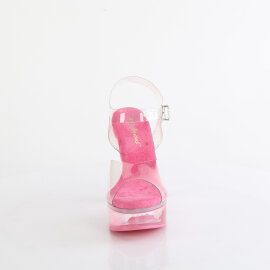 Fabulicious MARTINI-508 Platform Sandalettes Clear Smoke Pink EU-37 / US-7