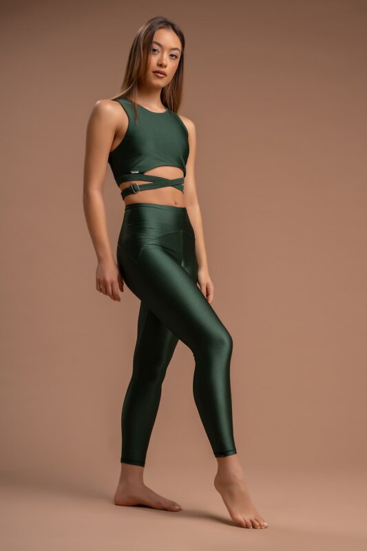 Paradise Chick Leggings Gigi Active Royal Green XL