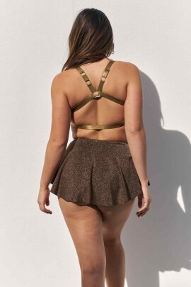 Lunalae Shorts Free Flow Gold Black Lurex