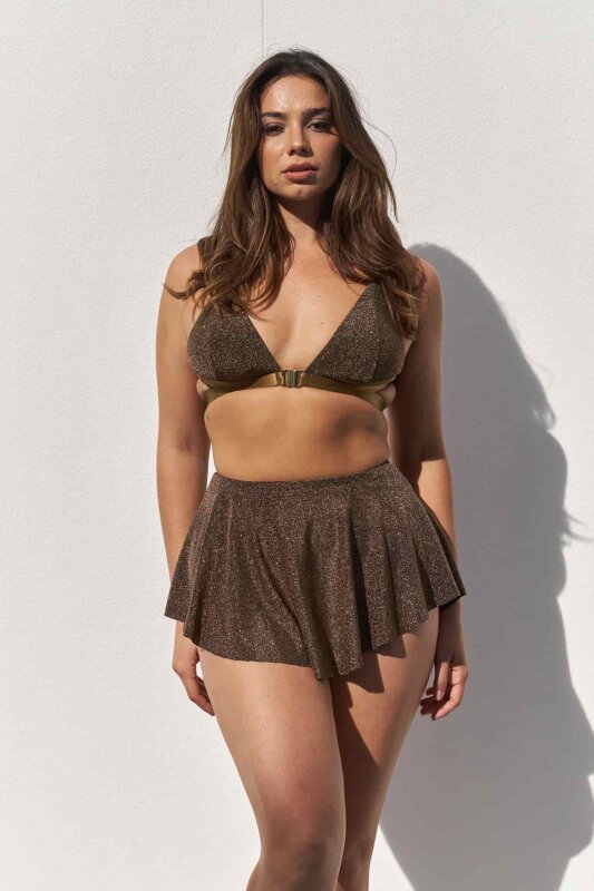 Lunalae Shorts Free Flow Gold Black Lurex L