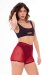 Paradise Chick Shorts Medusa Mesh Cherry Red