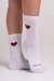 Paradise Chick Supreme Poledance Socks with Hearts White