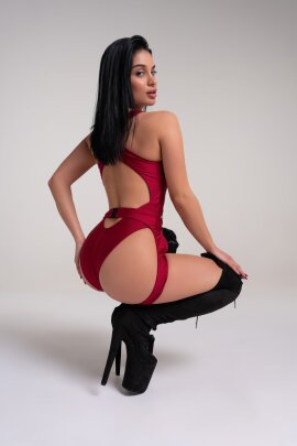 Paradise Chick Garter Belt Florida Passion Red M/L