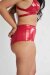 Lunalae Shorts High Waist Basic Red PU S