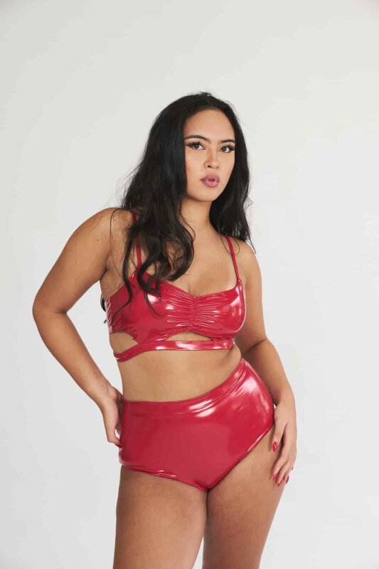 Lunalae Top Paige Red PU XL