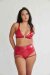Lunalae Shorts Lure You High Waist Garter Red PU XL