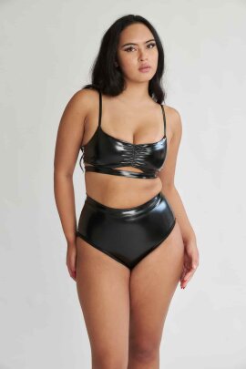 Lunalae Top Paige Black PU S