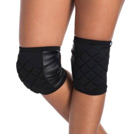 Poledancerka Knee Pads Black with Pockets for Extra Pads...