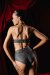 Polerina Bikini Shorts Silver Stardust with Removable Garter S