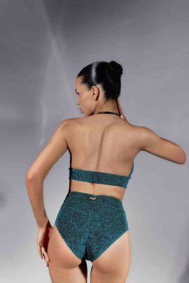 Polerina Top Bikini Teal Lurex M