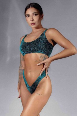 Polerina Top Pixi Teal Lurex XS