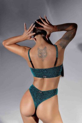 Polerina Top Pixi Teal Lurex XS