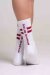 Paradise Chick Supreme Poledance Socks White Burgundy